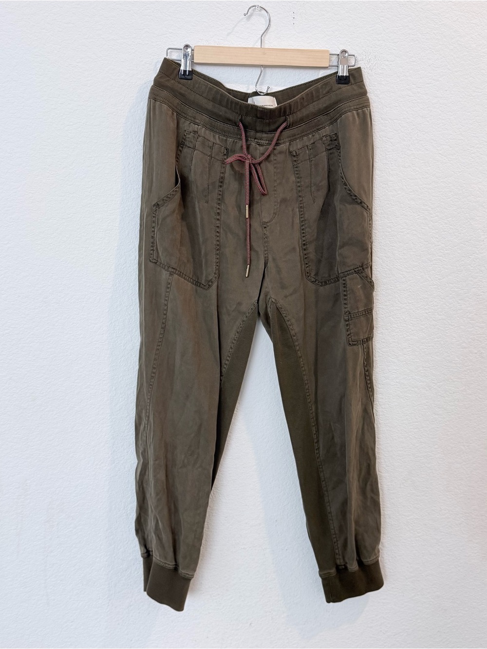 Anthropologie- Nomad High Rise Olive Green Utility Jogger - Size Small
